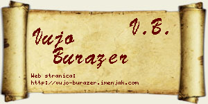 Vujo Burazer vizit kartica